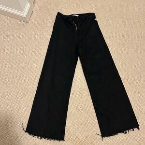 Zara Black Flare Wide-Leg Jeans
